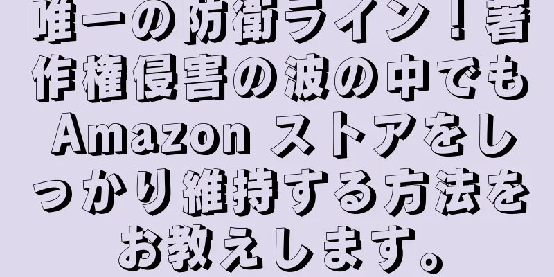 唯一の防衛ライン！著作権侵害の波の中でも Amazon ストアをしっかり維持する方法をお教えします。