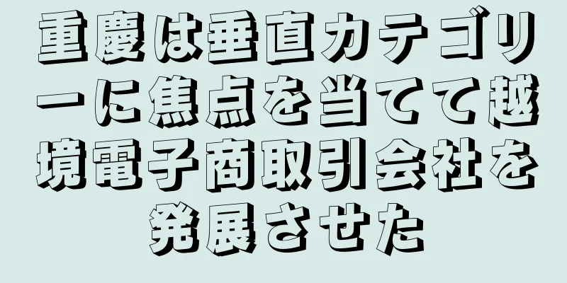 重慶は垂直カテゴリーに焦点を当てて越境電子商取引会社を発展させた