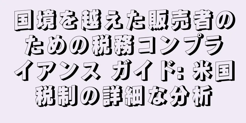 国境を越えた販売者のための税務コンプライアンス ガイド: 米国税制の詳細な分析