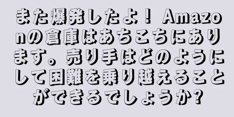 また爆発したよ！ Amazonの倉庫はあちこちにあります。売り手はどのようにして困難を乗り越えることができるでしょうか?