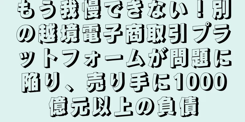 もう我慢できない！別の越境電子商取引プラットフォームが問題に陥り、売り手に1000億元以上の負債