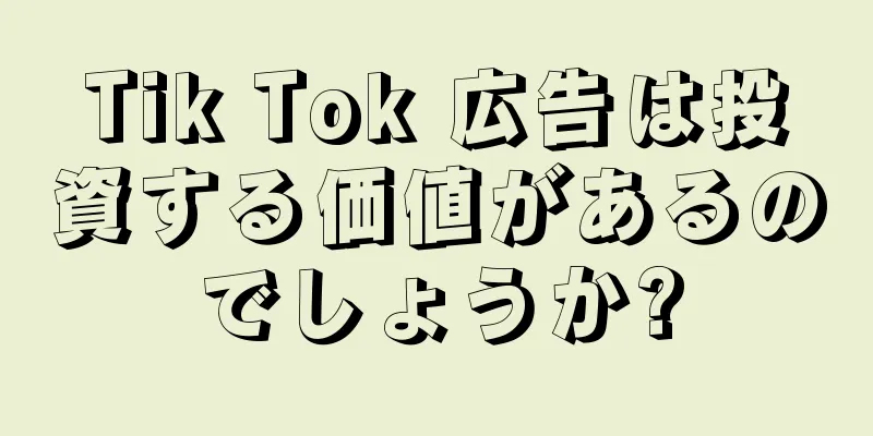 Tik Tok 広告は投資する価値があるのでしょうか?