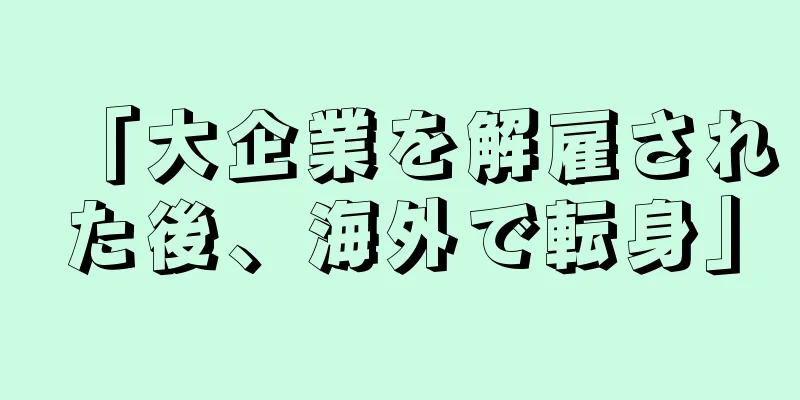 「大企業を解雇された後、海外で転身」