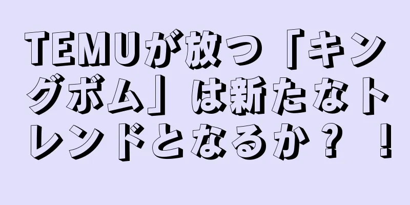 TEMUが放つ「キングボム」は新たなトレンドとなるか？ ！