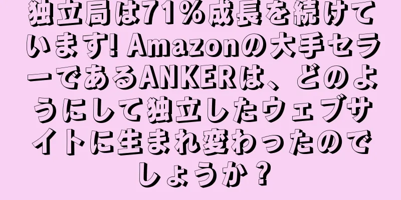 独立局は71%成長を続けています! Amazonの大手セラーであるANKERは、どのようにして独立したウェブサイトに生まれ変わったのでしょうか？