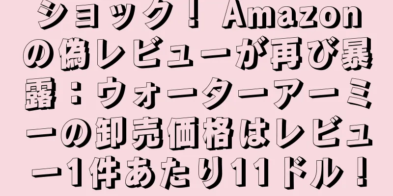 ショック！ Amazonの偽レビューが再び暴露：ウォーターアーミーの卸売価格はレビュー1件あたり11ドル！