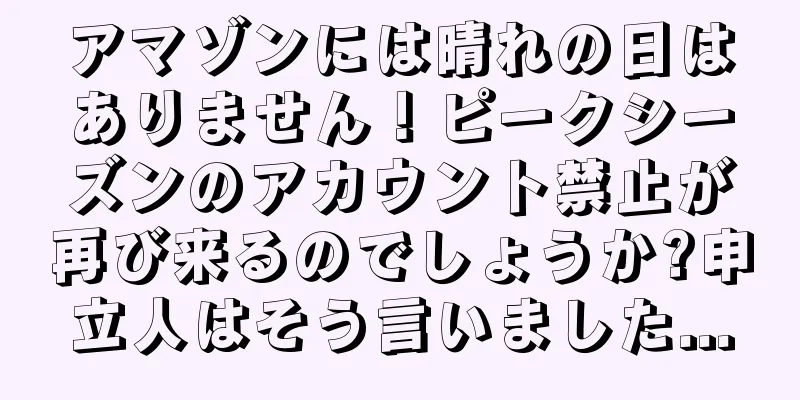 アマゾンには晴れの日はありません！ピークシーズンのアカウント禁止が再び来るのでしょうか?申立人はそう言いました...