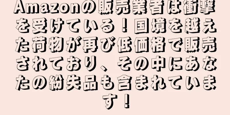Amazonの販売業者は衝撃を受けている！国境を越えた荷物が再び低価格で販売されており、その中にあなたの紛失品も含まれています！