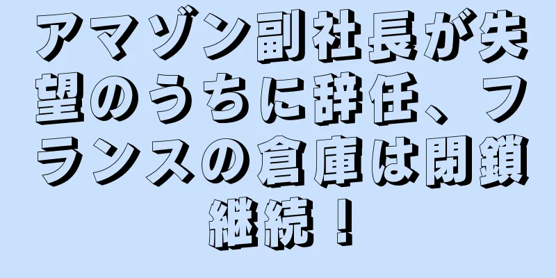 アマゾン副社長が失望のうちに辞任、フランスの倉庫は閉鎖継続！