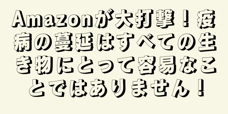 Amazonが大打撃！疫病の蔓延はすべての生き物にとって容易なことではありません！