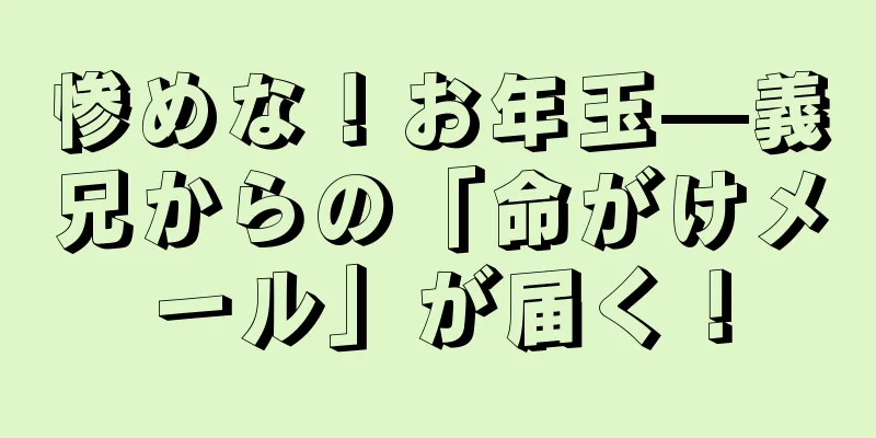 惨めな！お年玉—義兄からの「命がけメール」が届く！