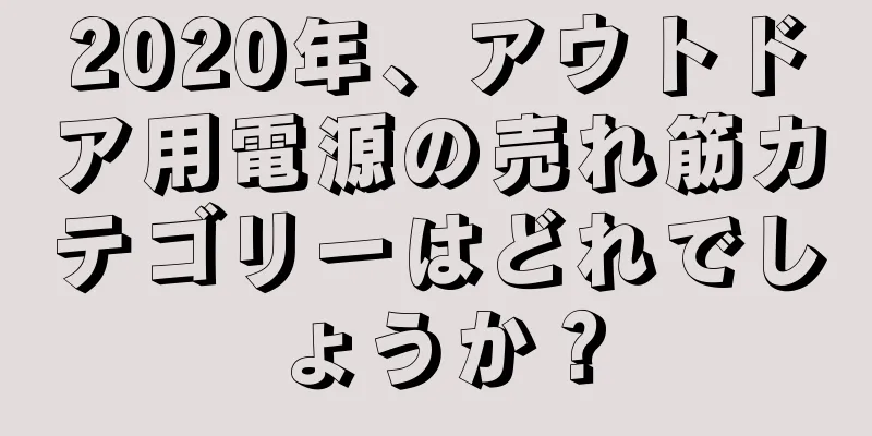 2020年、アウトドア用電源の売れ筋カテゴリーはどれでしょうか？