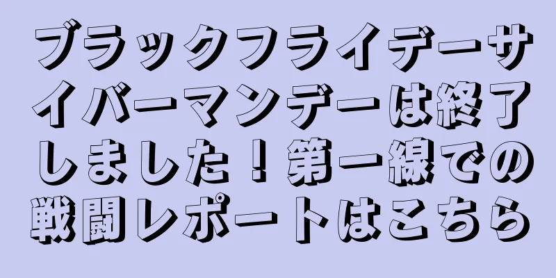 ブラックフライデーサイバーマンデーは終了しました！第一線での戦闘レポートはこちら