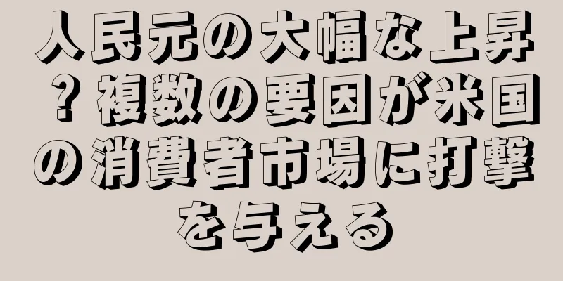 人民元の大幅な上昇？複数の要因が米国の消費者市場に打撃を与える