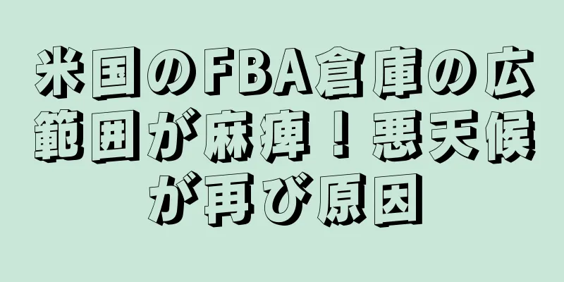 米国のFBA倉庫の広範囲が麻痺！悪天候が再び原因
