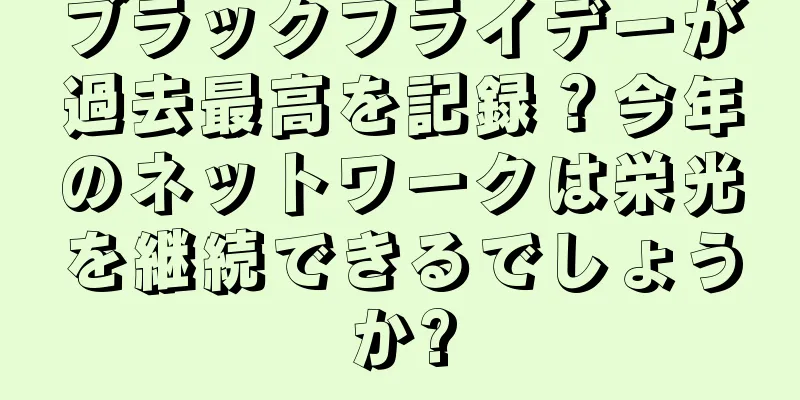 ブラックフライデーが過去最高を記録？今年のネットワークは栄光を継続できるでしょうか?