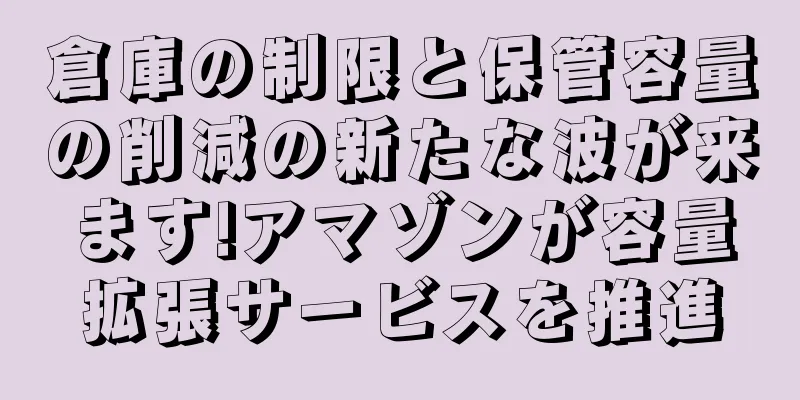 倉庫の制限と保管容量の削減の新たな波が来ます!アマゾンが容量拡張サービスを推進