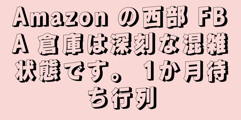 Amazon の西部 FBA 倉庫は深刻な混雑状態です。 1か月待ち行列