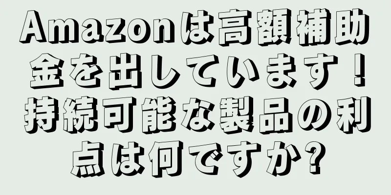 Amazonは高額補助金を出しています！持続可能な製品の利点は何ですか?