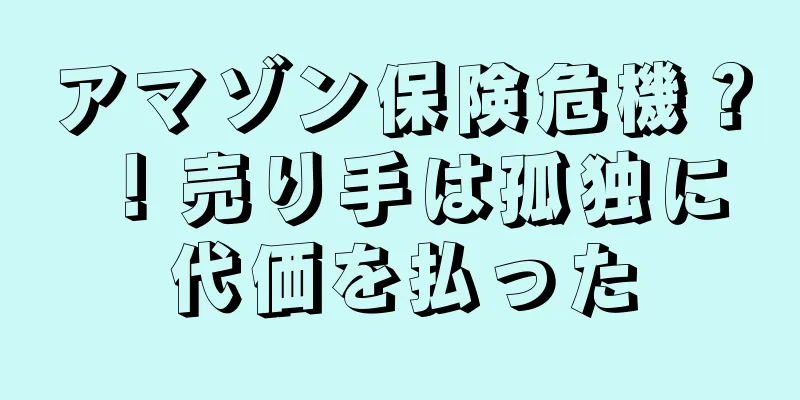 アマゾン保険危機？ ！売り手は孤独に代価を払った