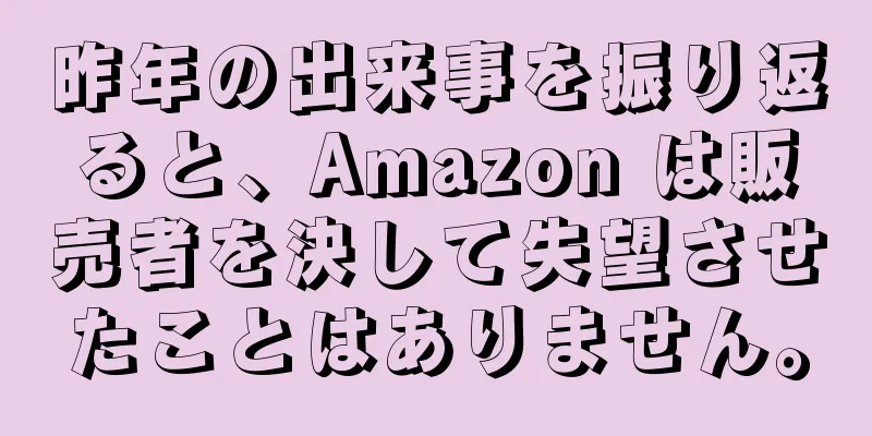 昨年の出来事を振り返ると、Amazon は販売者を決して失望させたことはありません。