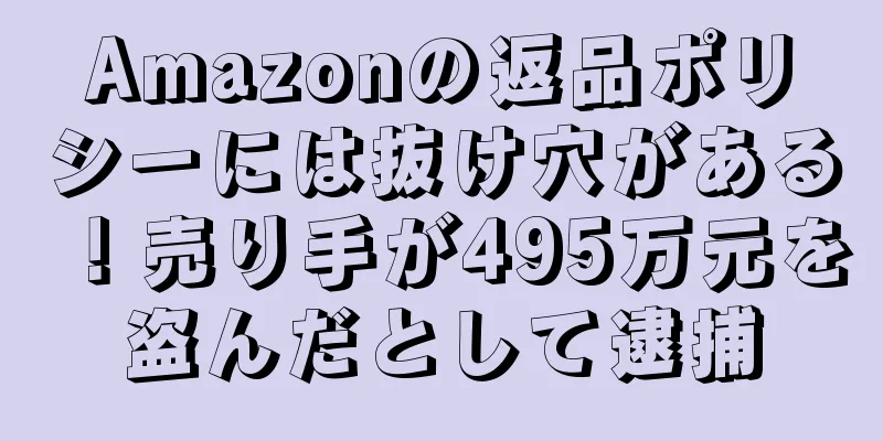 Amazonの返品ポリシーには抜け穴がある！売り手が495万元を盗んだとして逮捕