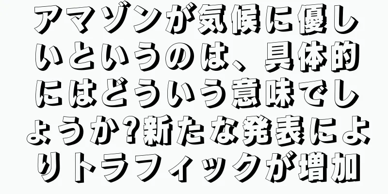アマゾンが気候に優しいというのは、具体的にはどういう意味でしょうか?新たな発表によりトラフィックが増加