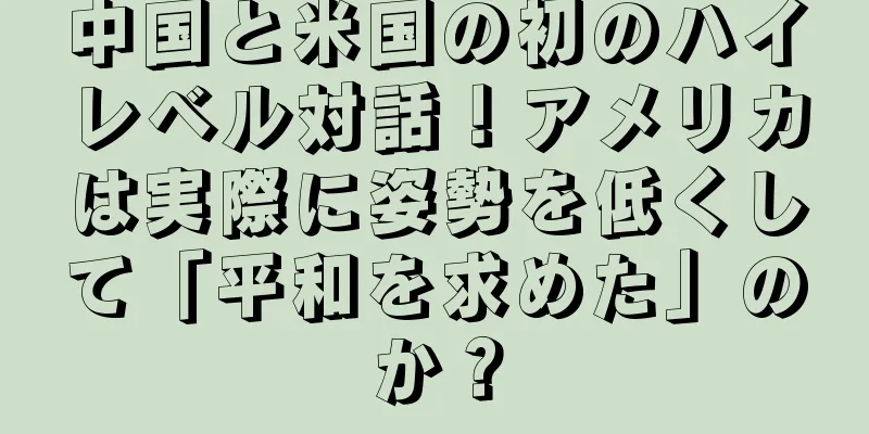 中国と米国の初のハイレベル対話！アメリカは実際に姿勢を低くして「平和を求めた」のか？