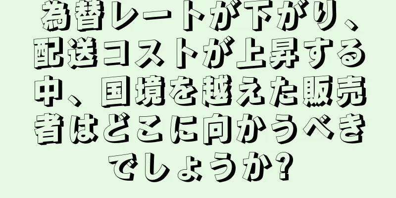 為替レートが下がり、配送コストが上昇する中、国境を越えた販売者はどこに向かうべきでしょうか?