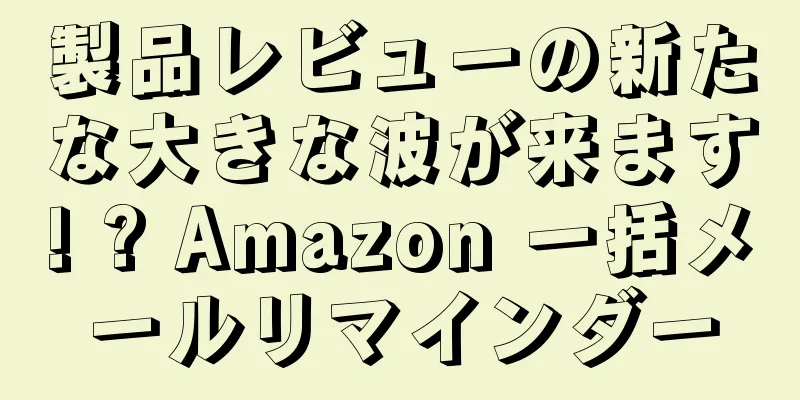 製品レビューの新たな大きな波が来ます! ? Amazon 一括メールリマインダー