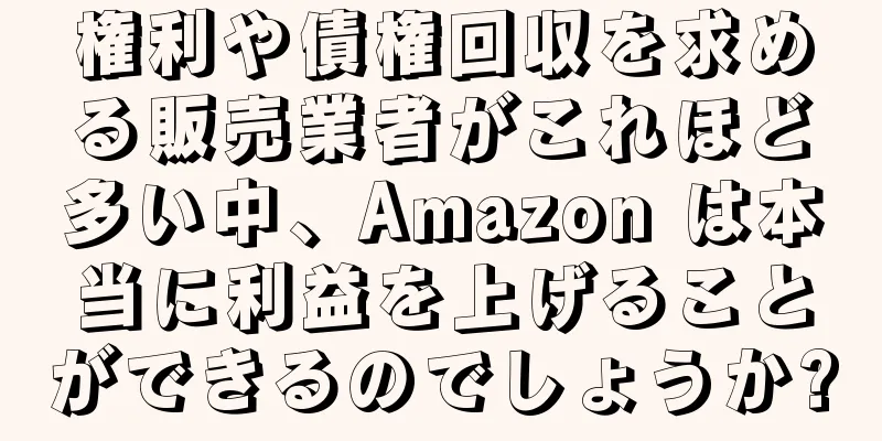 権利や債権回収を求める販売業者がこれほど多い中、Amazon は本当に利益を上げることができるのでしょうか?