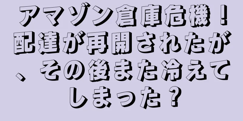 アマゾン倉庫危機！配達が再開されたが、その後また冷えてしまった？