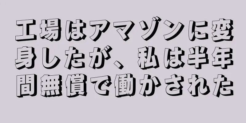 工場はアマゾンに変身したが、私は半年間無償で働かされた