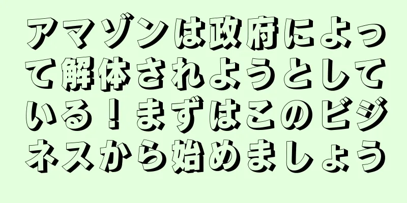 アマゾンは政府によって解体されようとしている！まずはこのビジネスから始めましょう