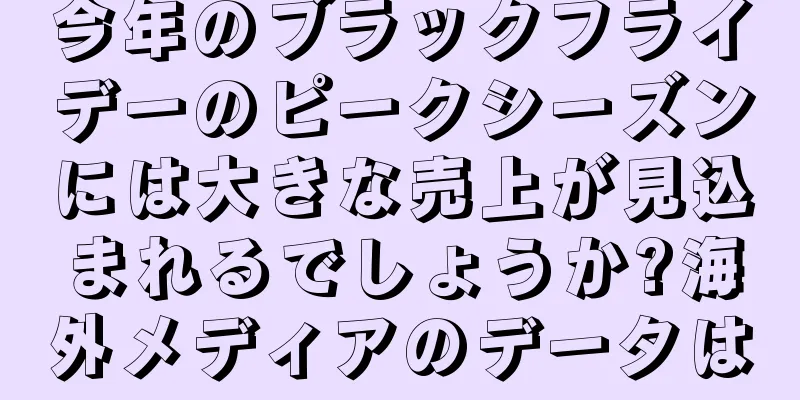 今年のブラックフライデーのピークシーズンには大きな売上が見込まれるでしょうか?海外メディアのデータは