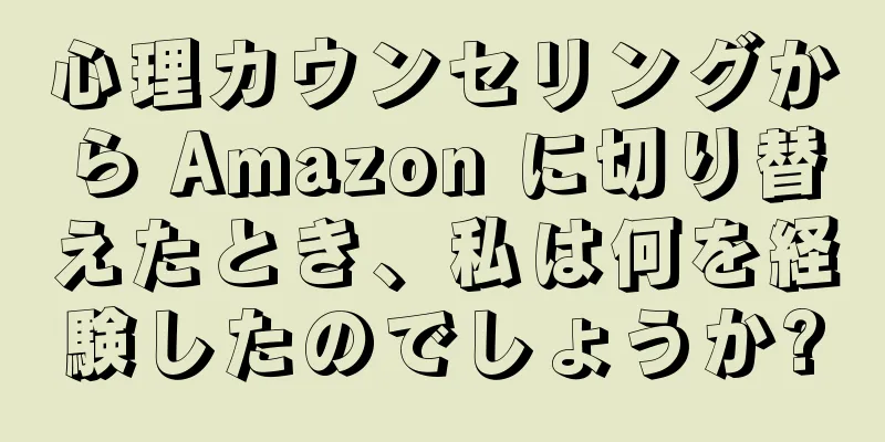 心理カウンセリングから Amazon に切り替えたとき、私は何を経験したのでしょうか?