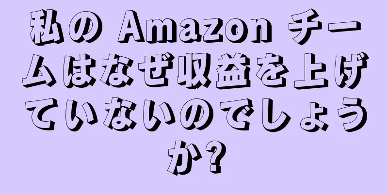 私の Amazon チームはなぜ収益を上げていないのでしょうか?