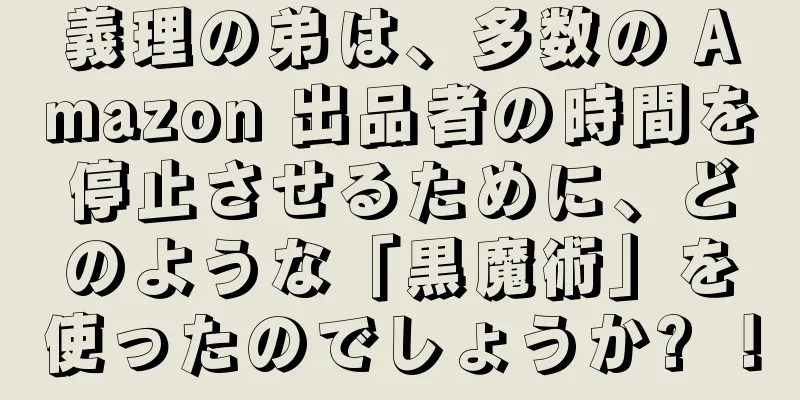 義理の弟は、多数の Amazon 出品者の時間を停止させるために、どのような「黒魔術」を使ったのでしょうか? ！