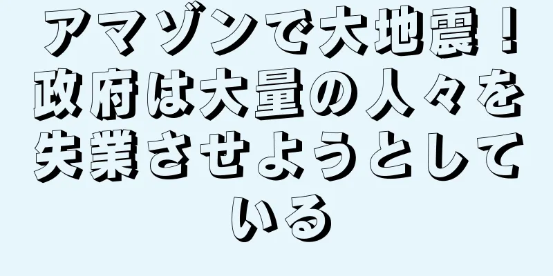 アマゾンで大地震！政府は大量の人々を失業させようとしている