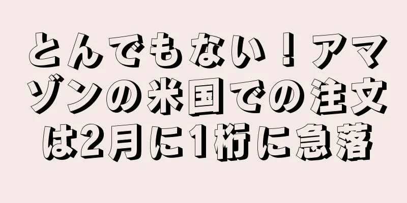 とんでもない！アマゾンの米国での注文は2月に1桁に急落