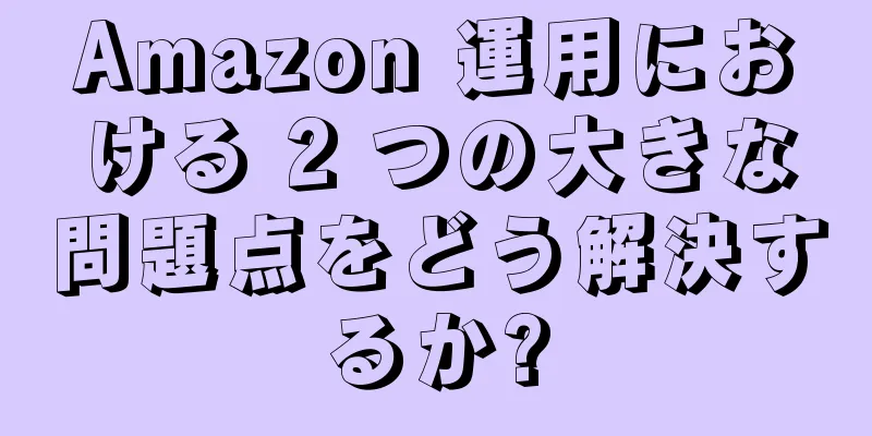 Amazon 運用における 2 つの大きな問題点をどう解決するか?