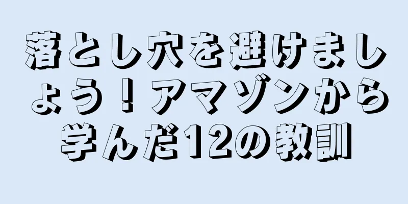 落とし穴を避けましょう！アマゾンから学んだ12の教訓
