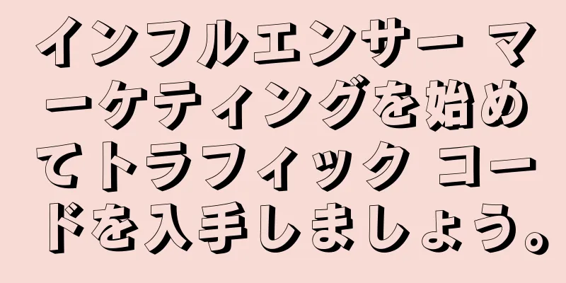 インフルエンサー マーケティングを始めてトラフィック コードを入手しましょう。