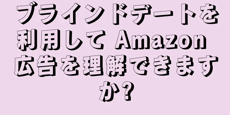 ブラインドデートを利用して Amazon 広告を理解できますか?