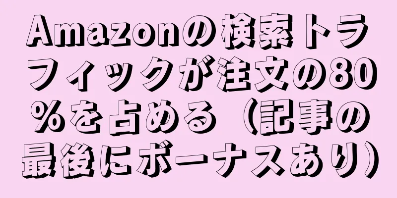 Amazonの検索トラフィックが注文の80%を占める（記事の最後にボーナスあり）
