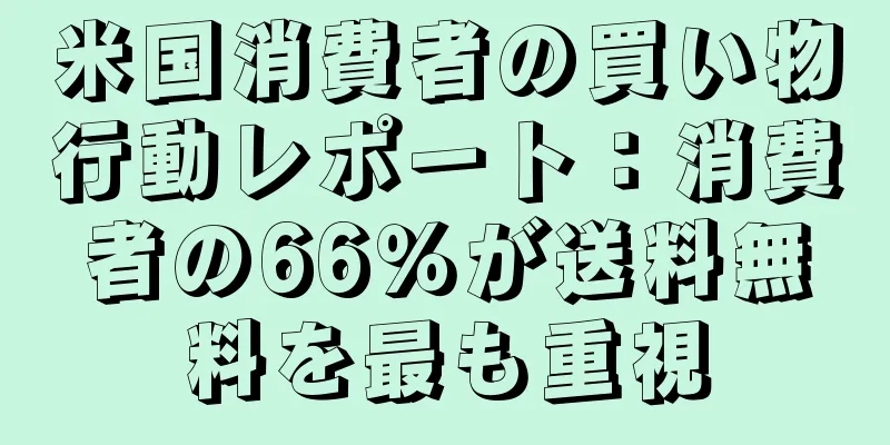 米国消費者の買い物行動レポート：消費者の66％が送料無料を最も重視