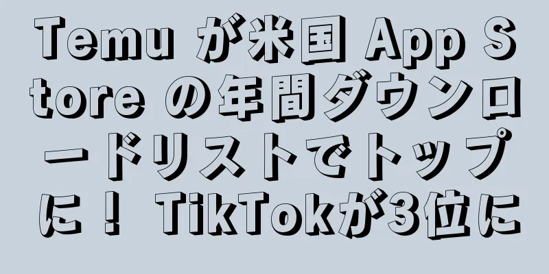 Temu が米国 App Store の年間ダウンロードリストでトップに！ TikTokが3位に