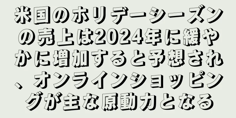 米国のホリデーシーズンの売上は2024年に緩やかに増加すると予想され、オンラインショッピングが主な原動力となる