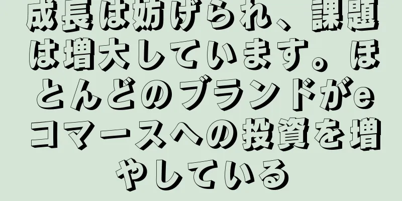 成長は妨げられ、課題は増大しています。ほとんどのブランドがeコマースへの投資を増やしている