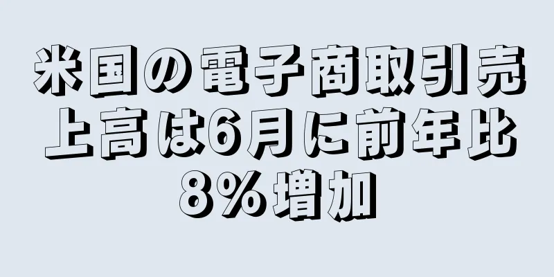 米国の電子商取引売上高は6月に前年比8％増加